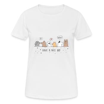 T-shirt Woman Dogs - Women's Breathable T-Shirt - white - Front - AI Model Female 172 dark (172cm)