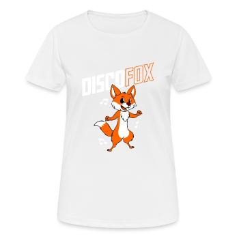 Discothèque Fuchs - T-shirt respirant Femme - blanc - Devant - AI Model Female 172 dark (172cm)
