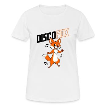 Discothèque Fuchs - T-shirt respirant Femme - blanc - Devant - AI Model Female 172 dark (172cm)