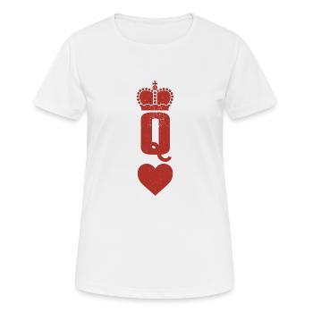 Queen of Hearts Crown Funny Poker Spiele Glücksspiel - Frauen T-Shirt atmungsaktiv - Weiß - Vorne - AI Model Female 172 dark (172cm)