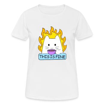 Das ist eine feine Katze - Frauen T-Shirt atmungsaktiv - Weiß - Vorne - AI Model Female 172 dark (172cm)