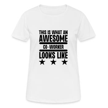 This is What an Awesome Co-Worker Looks Like - Women's Breathable T-Shirt - white - Front - AI Model Female 172 dark (172cm)