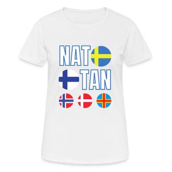 NATO I take Finland Sweden plus Norway Denmark Iceland - Women's Breathable T-Shirt - white - Front - AI Model Female 172 dark (172cm)