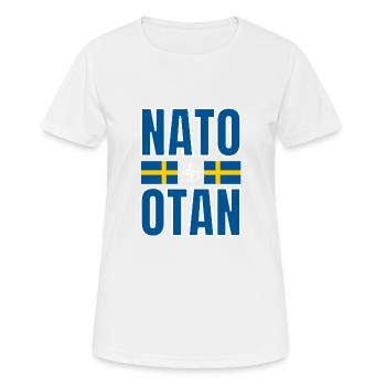 NATO take and Swedish flag - Women's Breathable T-Shirt - white - Front - AI Model Female 172 dark (172cm)