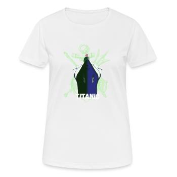 Titanic Remembered, RMS Titanic Gedenktag - Frauen T-Shirt atmungsaktiv - Weiß - Vorne - AI Model Female 172 dark (172cm)