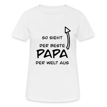 bester papa - Frauen T-Shirt atmungsaktiv - Weiß - Vorne - AI Model Female 172 dark (172cm)