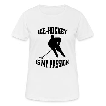 Eishockey Geschenk Eishockeyteam Wintersport - Frauen T-Shirt atmungsaktiv - Weiß - Vorne - AI Model Female 172 dark (172cm)