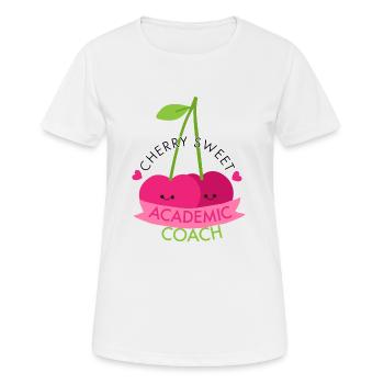 Kirschsüßer akademischer Trainer süße lustige Wortspiel Witze - Frauen T-Shirt atmungsaktiv - Weiß - Vorne - AI Model Female 172 dark (172cm)