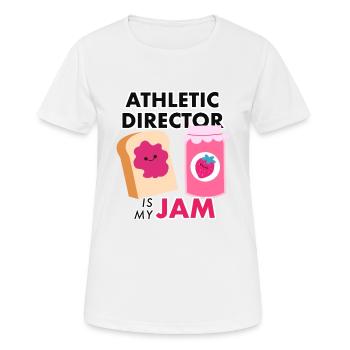 Sportdirektor ist mein Jam Funny Gag Wortspiel Geschenke - Frauen T-Shirt atmungsaktiv - Weiß - Vorne - AI Model Female 172 dark (172cm)