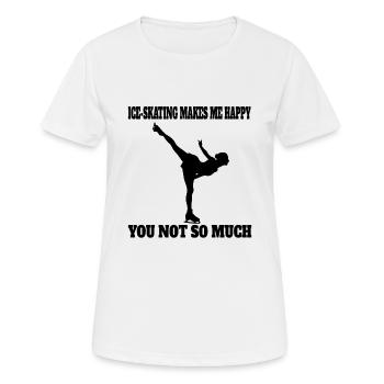 Figure Skating Ice Skating Figure Skating Figure skating - Women's Breathable T-Shirt - white - Front - AI Model Female 172 dark (172cm)