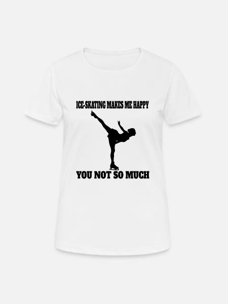 Patinaje artístico Patinaje artístico Patinaje artístico Patinaje artístico - Camiseta mujer transpirable - blanco
