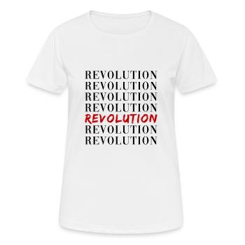 Revolution - Frauen T-Shirt atmungsaktiv - Weiß - Vorne - AI Model Female 172 dark (172cm)