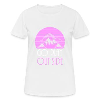 Wandern Berg Motiv Spruch Geschenk - Frauen T-Shirt atmungsaktiv - Weiß - Vorne - AI Model Female 172 dark (172cm)