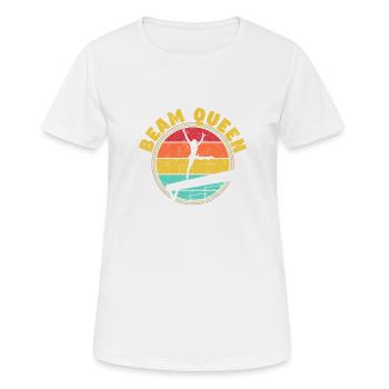 Balkenkönigin Lustige Gymnastik Königinnen Turner - Frauen T-Shirt atmungsaktiv - Weiß - Vorne - AI Model Female 172 dark (172cm)