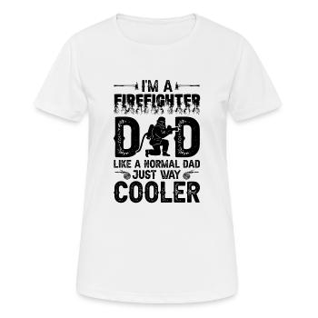 Feuerwehrmann Feuerwehrmann Vater - Frauen T-Shirt atmungsaktiv - Weiß - Vorne - AI Model Female 172 dark (172cm)