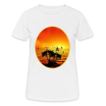 tee shirt vacances - T-shirt respirant Femme - blanc - Devant - AI Model Female 172 dark (172cm)