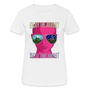 Explorateurs de voyages de vacances dans la nuit - T-shirt respirant Femme - blanc - Devant - AI Model Female 172 dark (172cm)