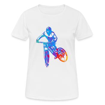 Couleur Descente - T-shirt respirant Femme - blanc - Devant - AI Model Female 172 dark (172cm)
