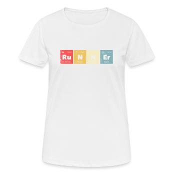Läufer Periodensystem Läufer Lustig Laufen Chemie - Frauen T-Shirt atmungsaktiv - Weiß - Vorne - AI Model Female 172 dark (172cm)