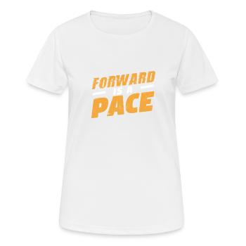 Forward is a pace Slow Running Funny - Women's Breathable T-Shirt - white - Front - AI Model Female 172 dark (172cm)