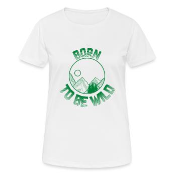 Born Wild Outdoor Adventure - T-shirt respirant Femme - blanc - Devant - AI Model Female 172 dark (172cm)