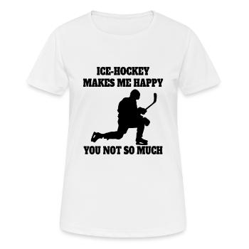Eishockey Eishockeyteam Geschenk Wintersport - Frauen T-Shirt atmungsaktiv - Weiß - Vorne - AI Model Female 172 dark (172cm)