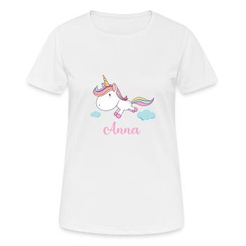 ANNA Rose Licorne Nouveauté - T-shirt respirant Femme - blanc - Devant - AI Model Female 172 dark (172cm)
