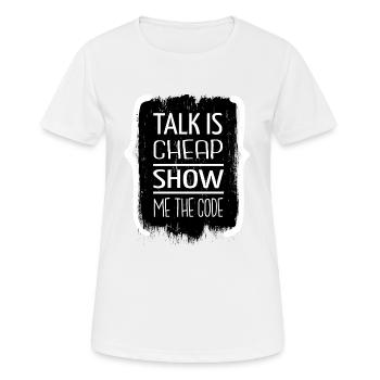 infirmière informatique fille étudiante en informatique - T-shirt respirant Femme - blanc - Devant - AI Model Female 172 dark (172cm)