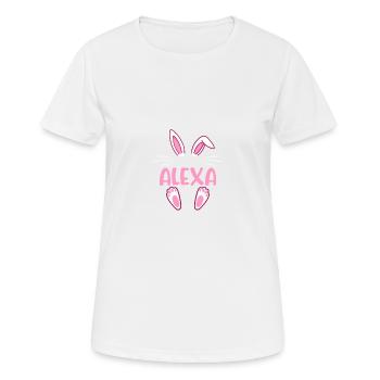 ALEXA Easter - Frauen T-Shirt atmungsaktiv - Weiß - Vorne - AI Model Female 172 dark (172cm)