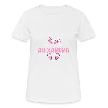 ALEXANDRA Easter - Frauen T-Shirt atmungsaktiv - Weiß - Vorne - AI Model Female 172 dark (172cm)