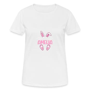 AMELIA Easter - Frauen T-Shirt atmungsaktiv - Weiß - Vorne - AI Model Female 172 dark (172cm)