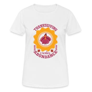 Thanksgiving turkey thanksgiving turkey - Women's Breathable T-Shirt - white - Front - AI Model Female 172 dark (172cm)