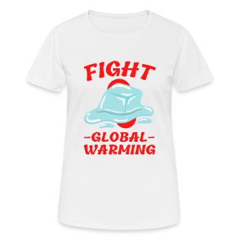Fight Global Warming - T-shirt respirant Femme - blanc - Devant - AI Model Female 172 dark (172cm)