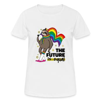 The Future is equal - Frauen T-Shirt atmungsaktiv - Weiß - Vorne - AI Model Female 172 dark (172cm)