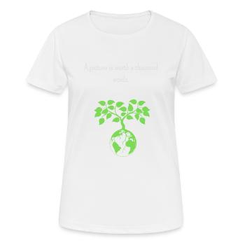 A picture is worth a thousand words - T-shirt respirant Femme - blanc - Devant - AI Model Female 172 dark (172cm)