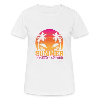 Summer Vacation Loading - Women's Breathable T-Shirt - white - Front - AI Model Female 172 dark (172cm)