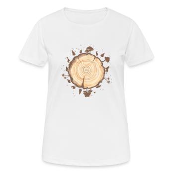 Planète Terre et Jour de la Terre - T-shirt respirant Femme - blanc - Devant - AI Model Female 172 dark (172cm)