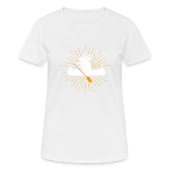 Moose Canoe Lake Paddeln Kanufahren Fluss Kajak - Frauen T-Shirt atmungsaktiv - Weiß - Vorne - AI Model Female 172 dark (172cm)