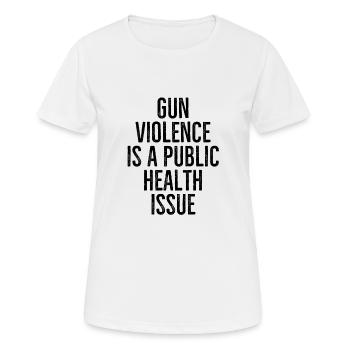 La violence armée est un problème de santé publique - T-shirt respirant Femme - blanc - Devant - AI Model Female 172 dark (172cm)