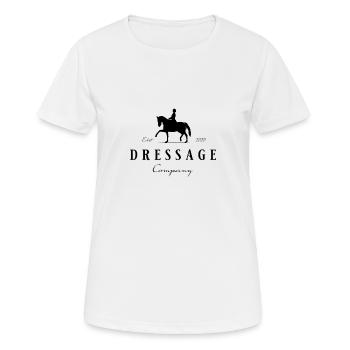 Dressurpferd - Pferdedressur Dressur - Frauen T-Shirt atmungsaktiv - Weiß - Vorne - AI Model Female 172 dark (172cm)