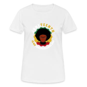 Juneteenth est mon Jour de l’Indépendance Noir - T-shirt respirant Femme - blanc - Devant - AI Model Female 172 dark (172cm)