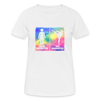 Kampfsportliebhaber Stolzes Elternteil - Frauen T-Shirt atmungsaktiv - Weiß - Vorne - AI Model Female 172 dark (172cm)