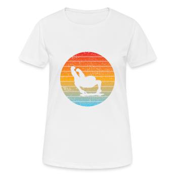 Tobogganing Sledge Toboggan sport Saying Winter sports - Women's Breathable T-Shirt - white - Front - AI Model Female 172 dark (172cm)