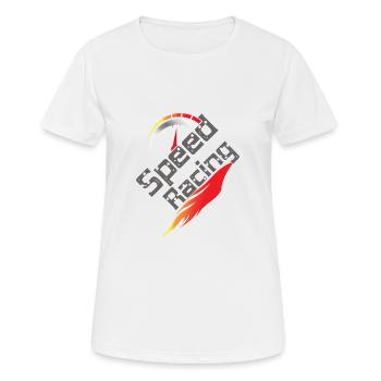 Course de vitesse - T-shirt respirant Femme - blanc - Devant - AI Model Female 172 dark (172cm)