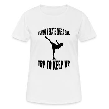 Figure Skating Ice Skating Figure Skating - Women's Breathable T-Shirt - white - Front - AI Model Female 172 dark (172cm)