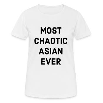Dicton asiatique Drôle - T-shirt respirant Femme - blanc - Devant - AI Model Female 172 dark (172cm)