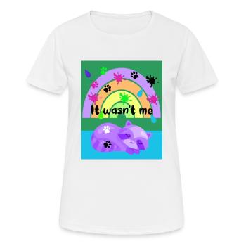 It wasn't me - racoon - - Women's Breathable T-Shirt - white - Front - AI Model Female 172 dark (172cm)