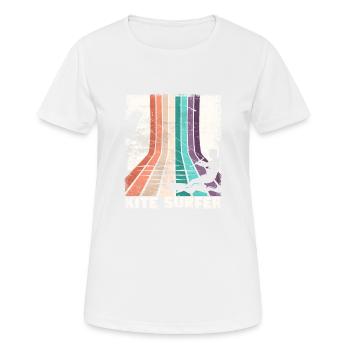 Kite Surfer Vintage Kite Surfing Sport Retro Wind - Women's Breathable T-Shirt - white - Front - AI Model Female 172 dark (172cm)