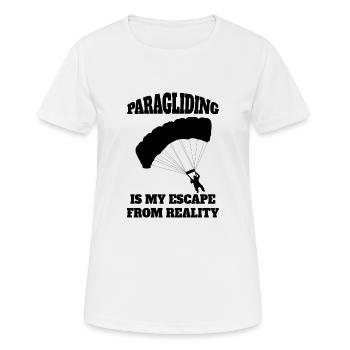 Paragleiter Paragliding Fallschirmspringen - Frauen T-Shirt atmungsaktiv - Weiß - Vorne - AI Model Female 172 dark (172cm)
