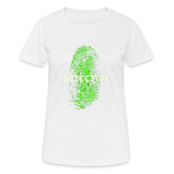 DÉTECTIVE EMPREINTE DIGITALE ADN - T-shirt respirant Femme - blanc - Devant - AI Model Female 172 dark (172cm)